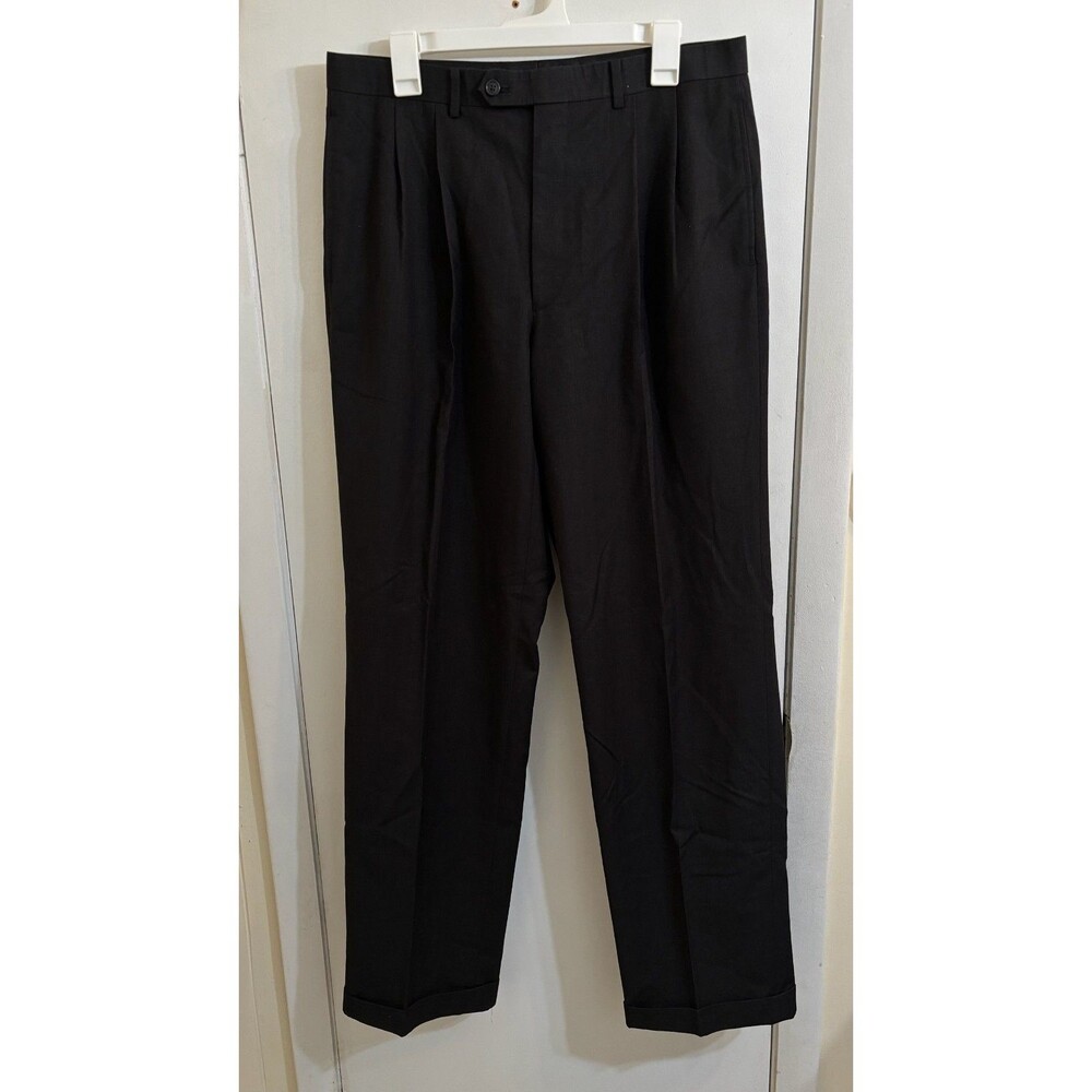 Men's Van Heusen Dress Pants P34L x 34L Black